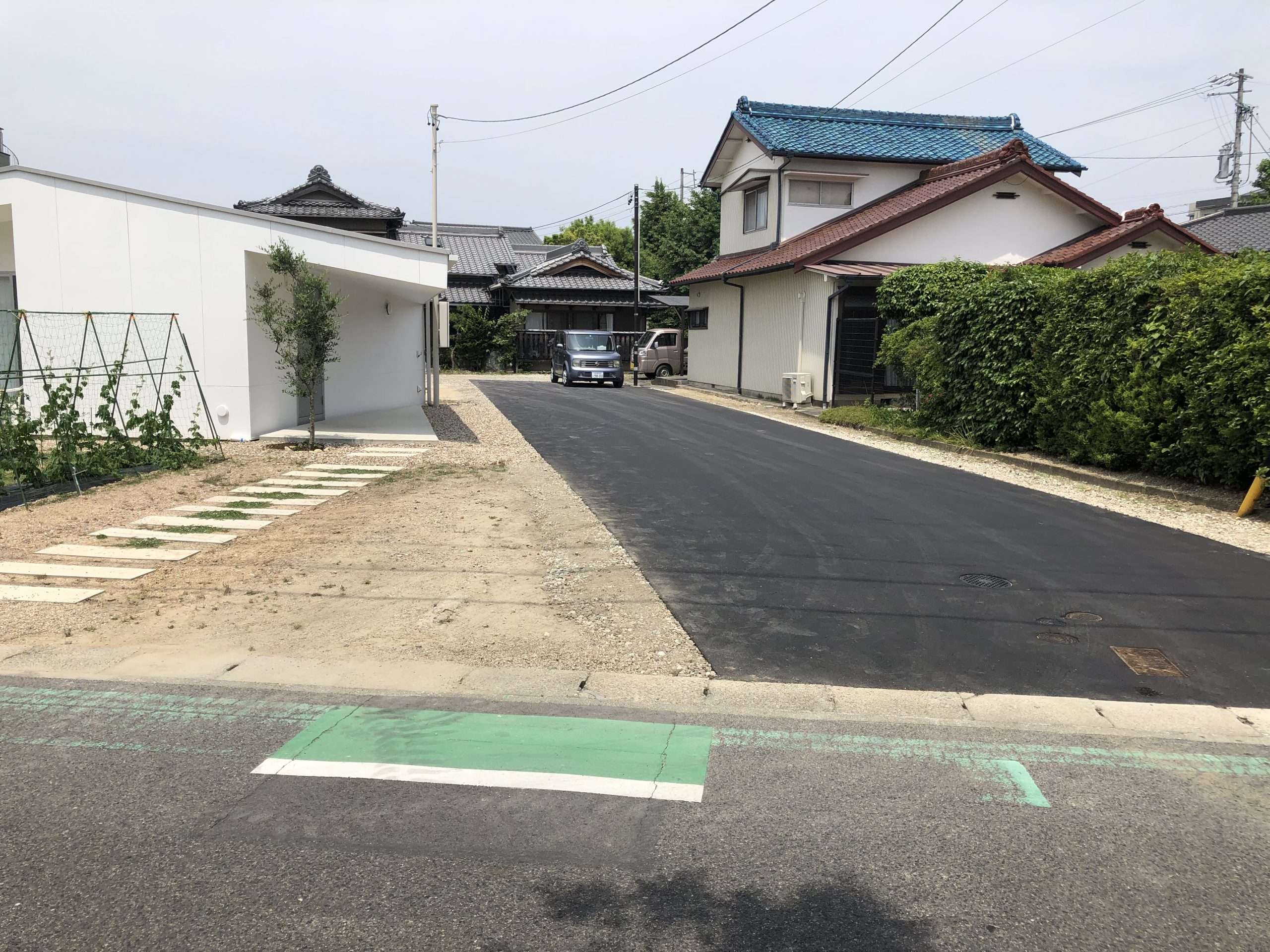 【愛知県長久手市】戸建新築後、駐車場も綺麗に舗装