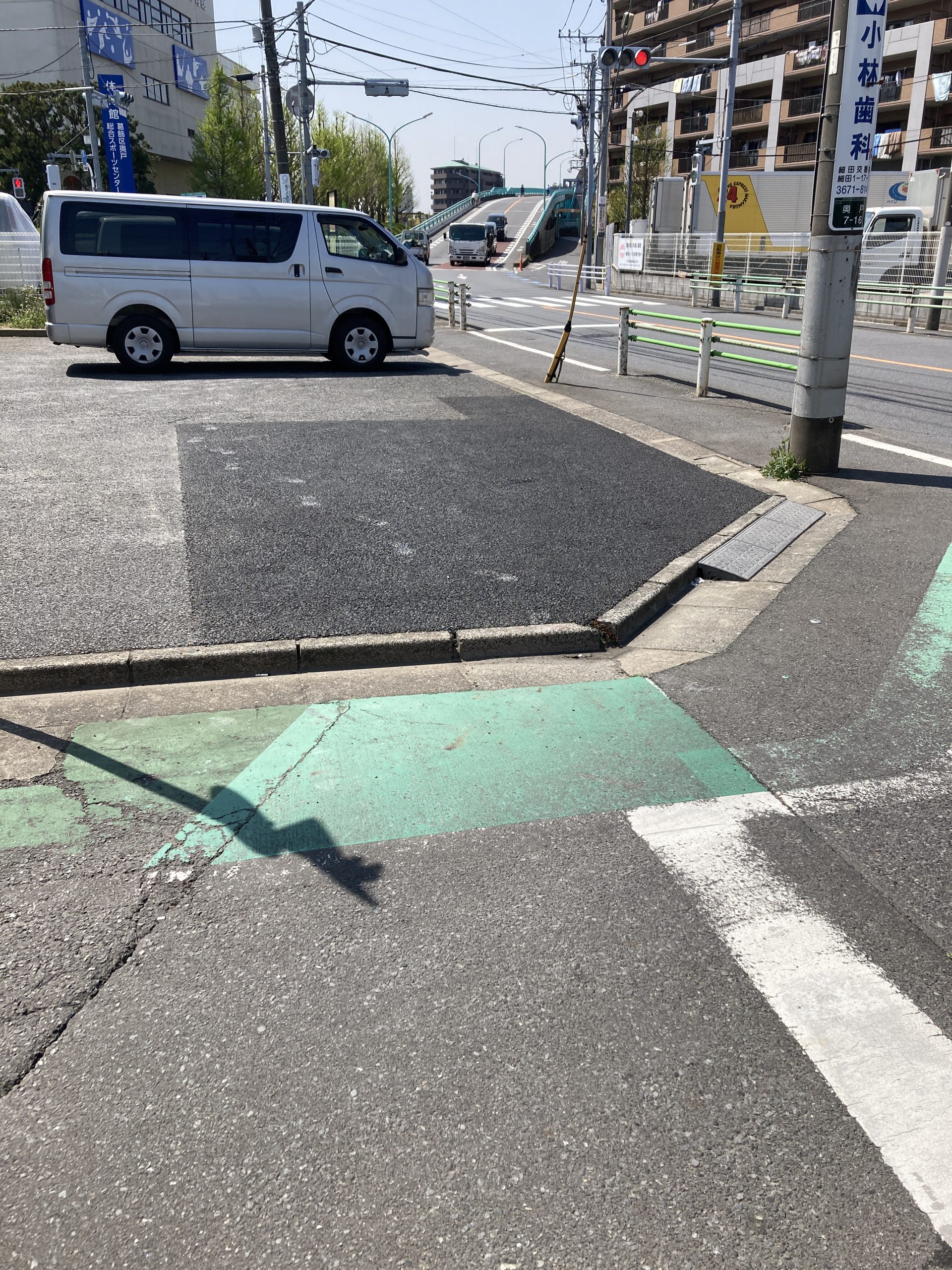 看板撤去後の補修工事